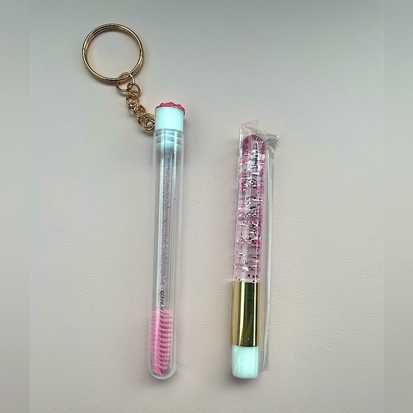 Eyelash Extension Aftercare Kit pink glitter gold keychain Lash Shampoo … - Picture 1 of 9